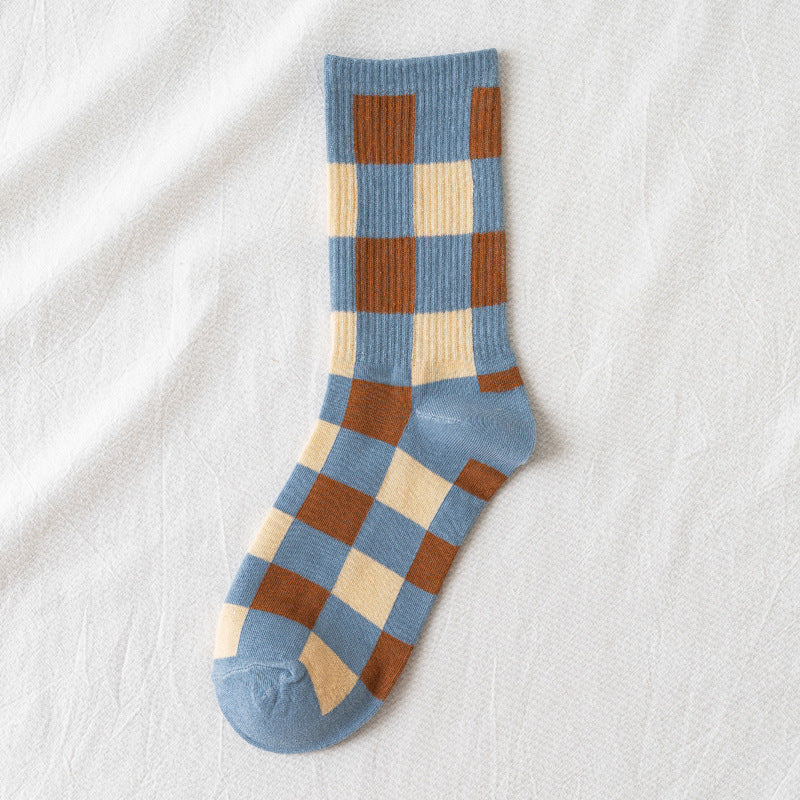 Plaid Cotton Socks