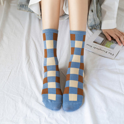 Plaid Cotton Socks