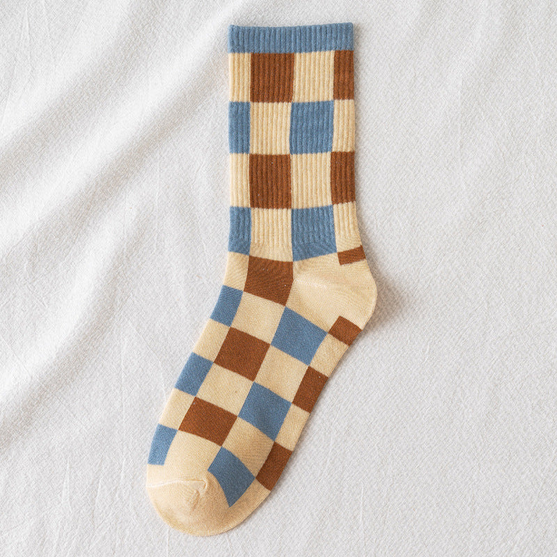 Plaid Cotton Socks