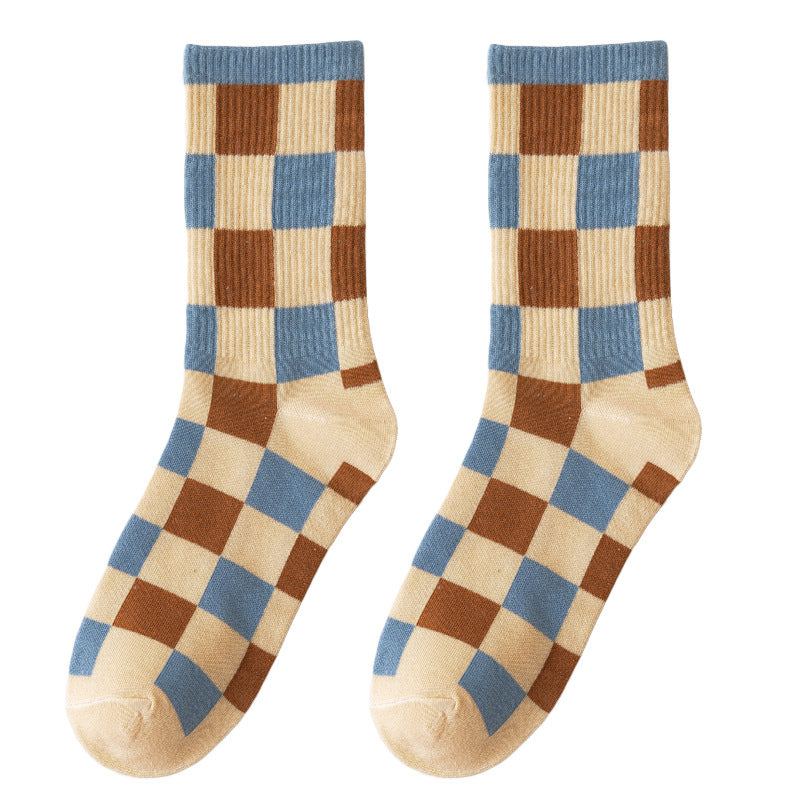 Plaid Cotton Socks