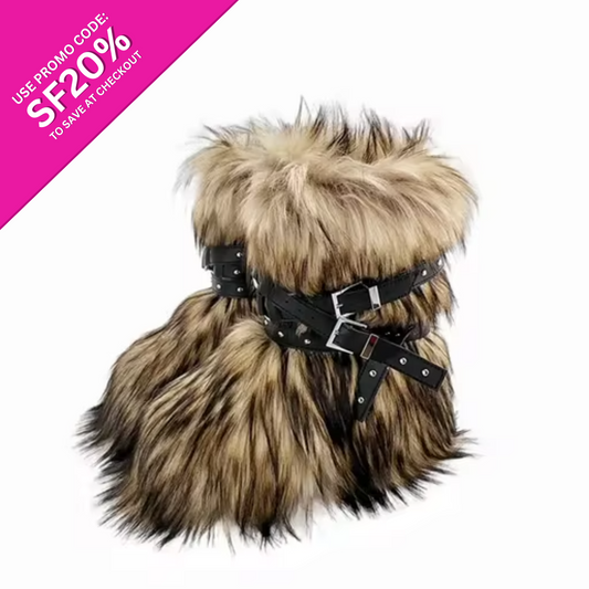 Fluffy Faux Fox Fur Boots