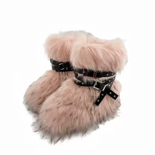 Fluffy Faux Fox Fur Boots