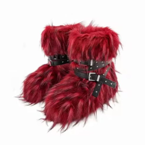 Fluffy Faux Fox Fur Boots